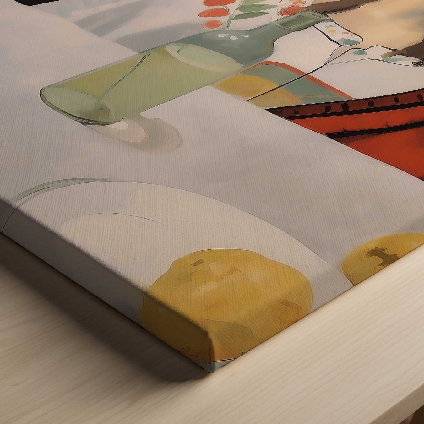 Meisje met bloemenkrans Kunstwerk-canvas-dibond-plexiglas-wanddecoratie-WallArtistic