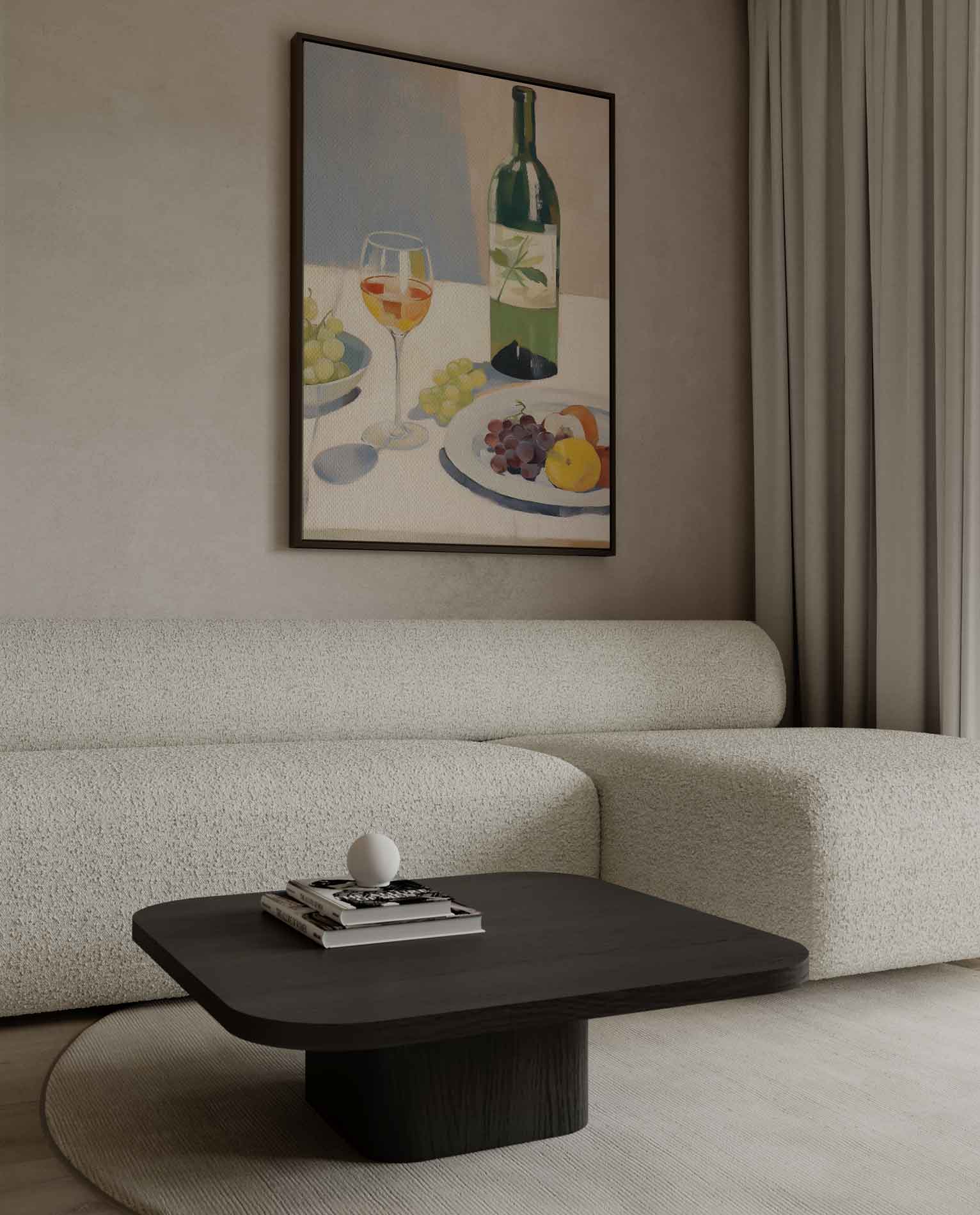 Glass of wine and fruit