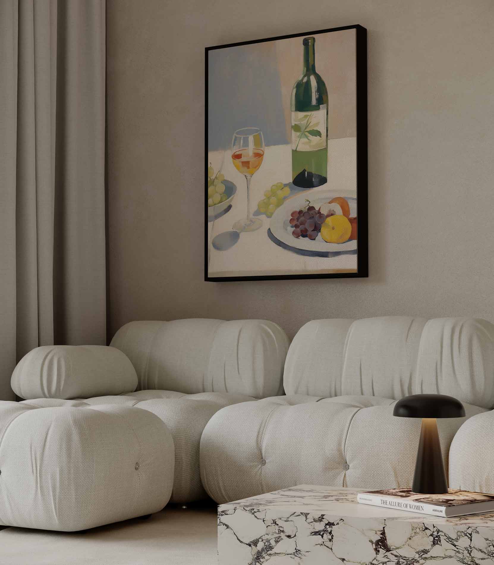 Glass of wine and fruit