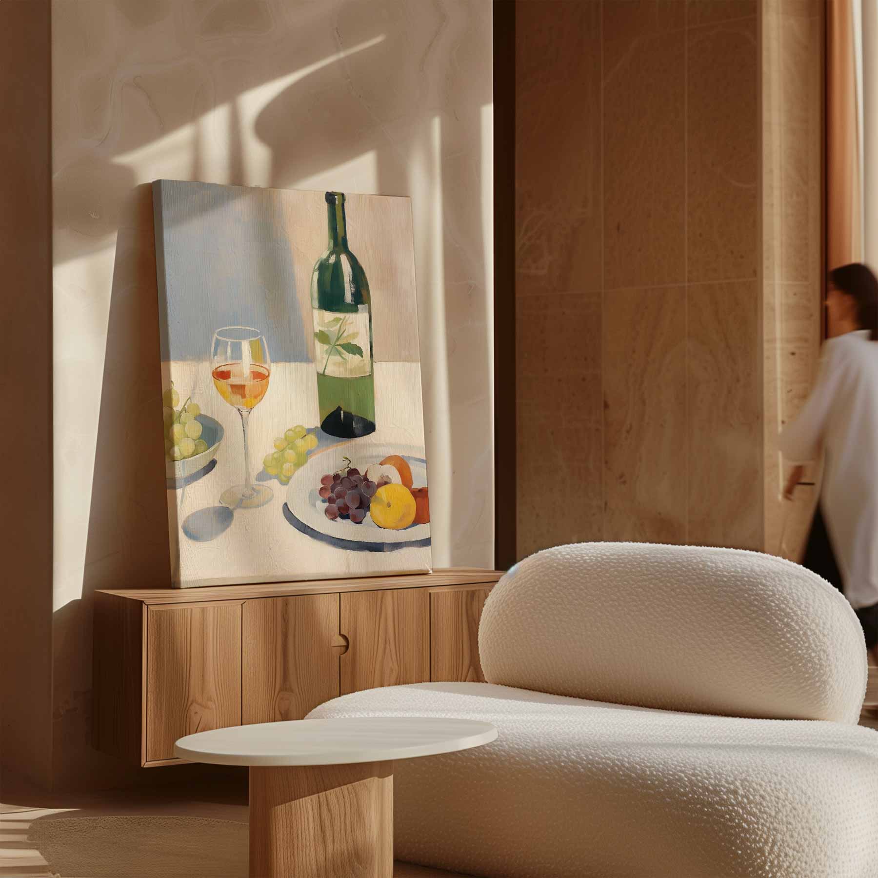 Glass of wine and fruit