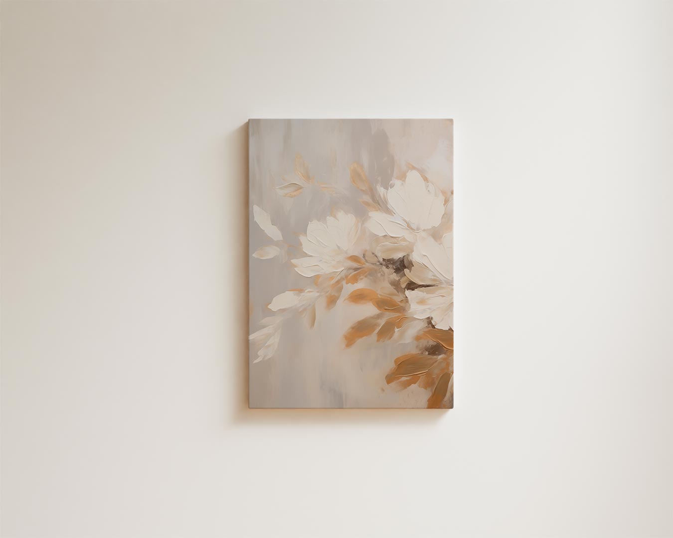 Zachte bloemen in beige