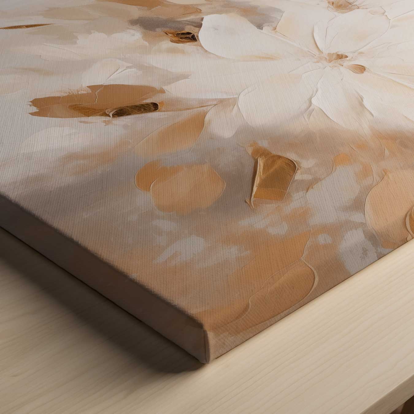 Zachte bloemen in beige