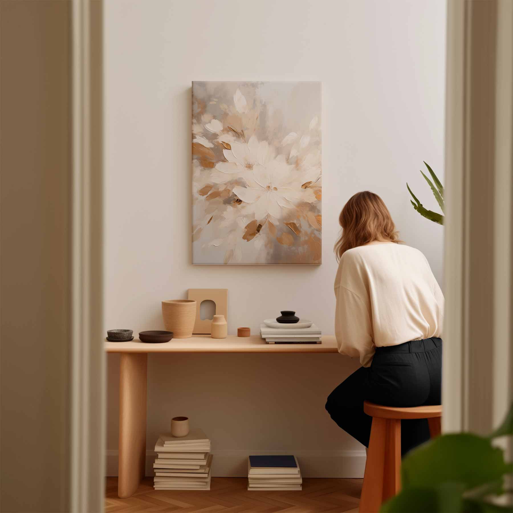 Flowers in soft shades