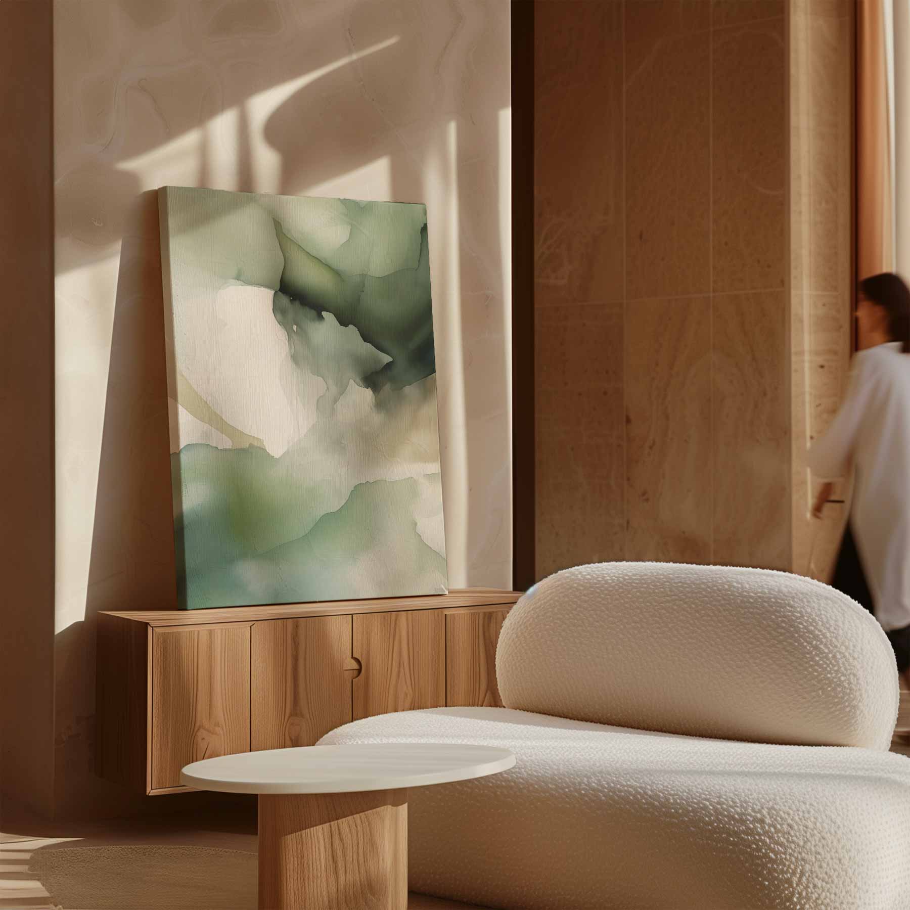 Tiefgrüne abstrakte Landschaft