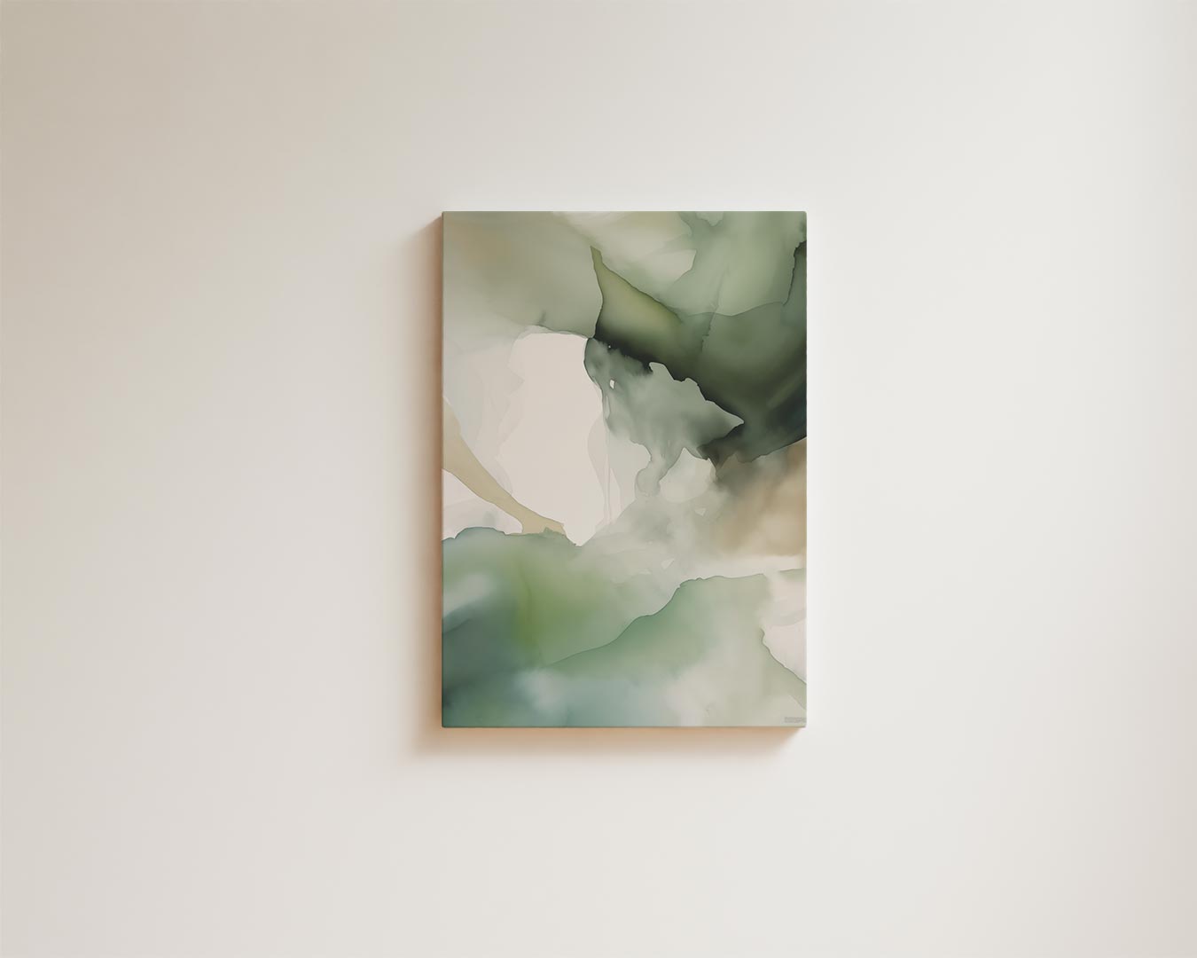 Tiefgrüne abstrakte Landschaft