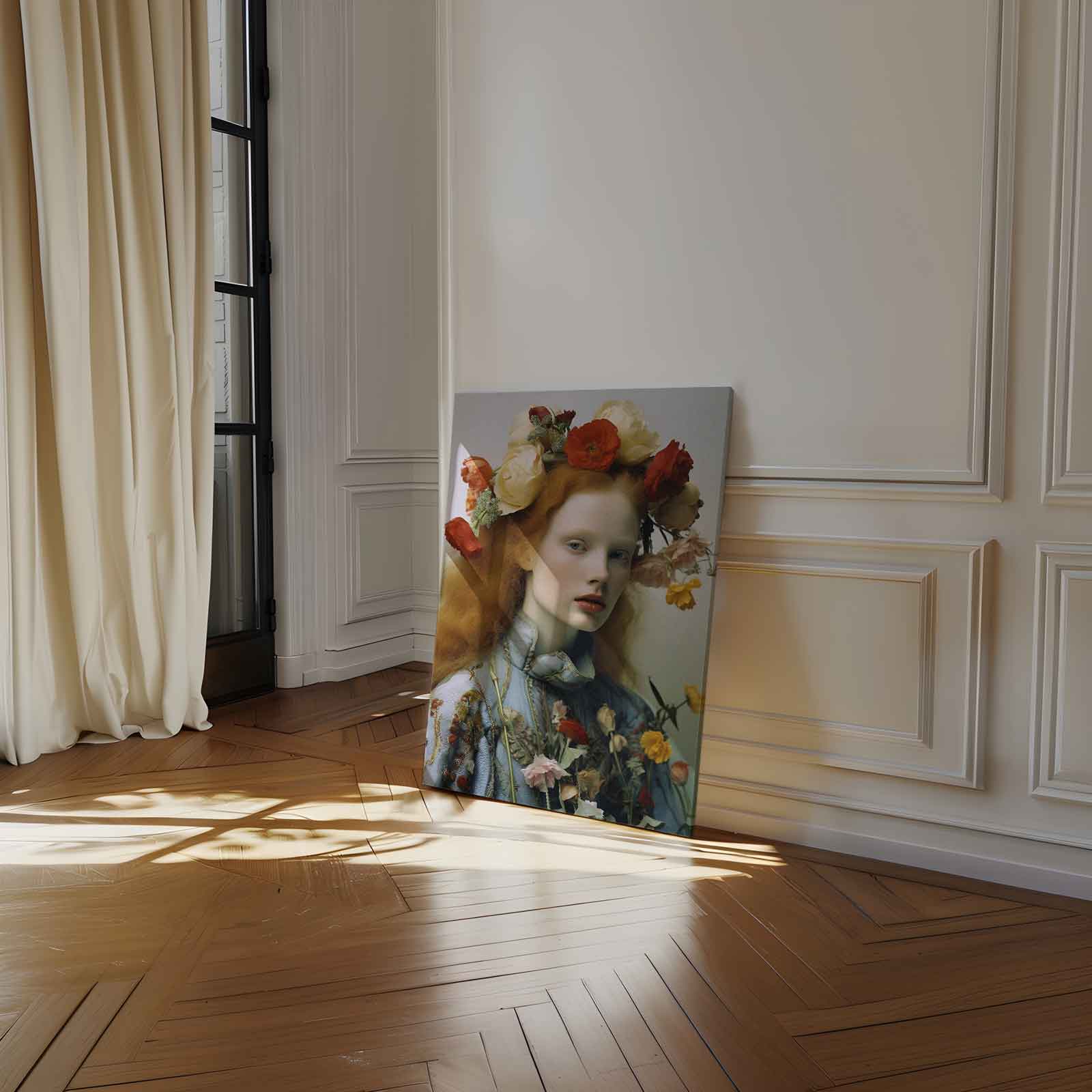 Portrait with flower crown I