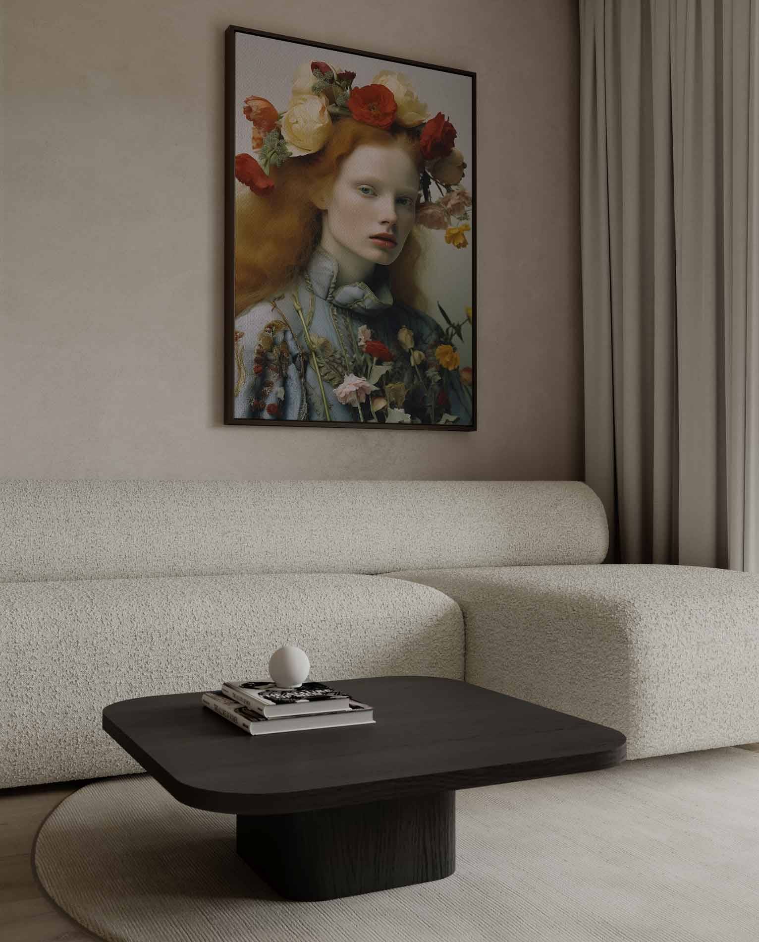 Portrait with flower crown I