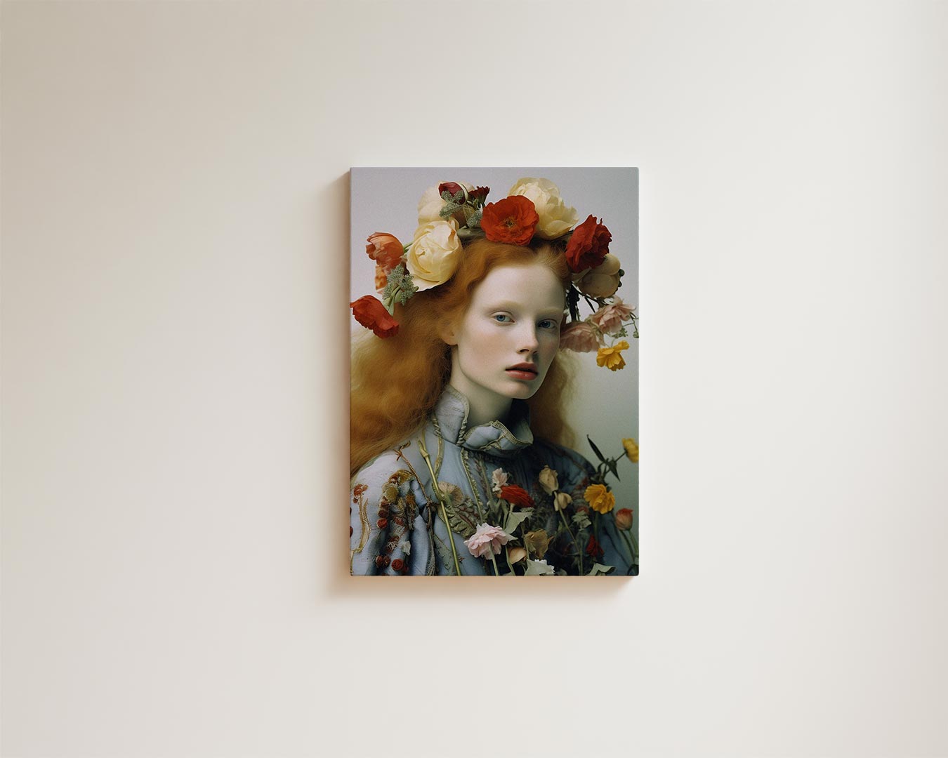 Portrait with flower crown I