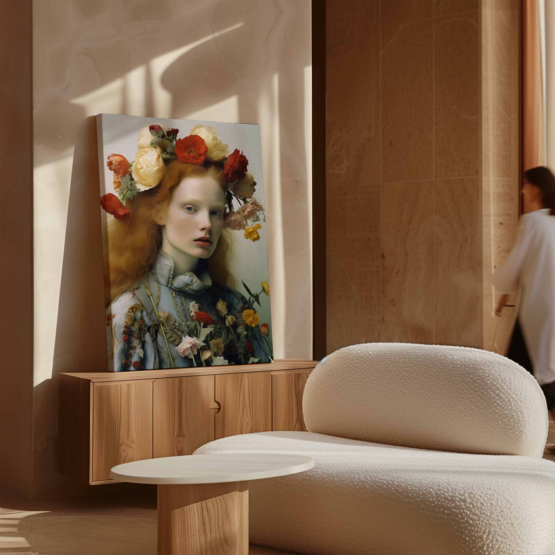 Portrait with flower crown I