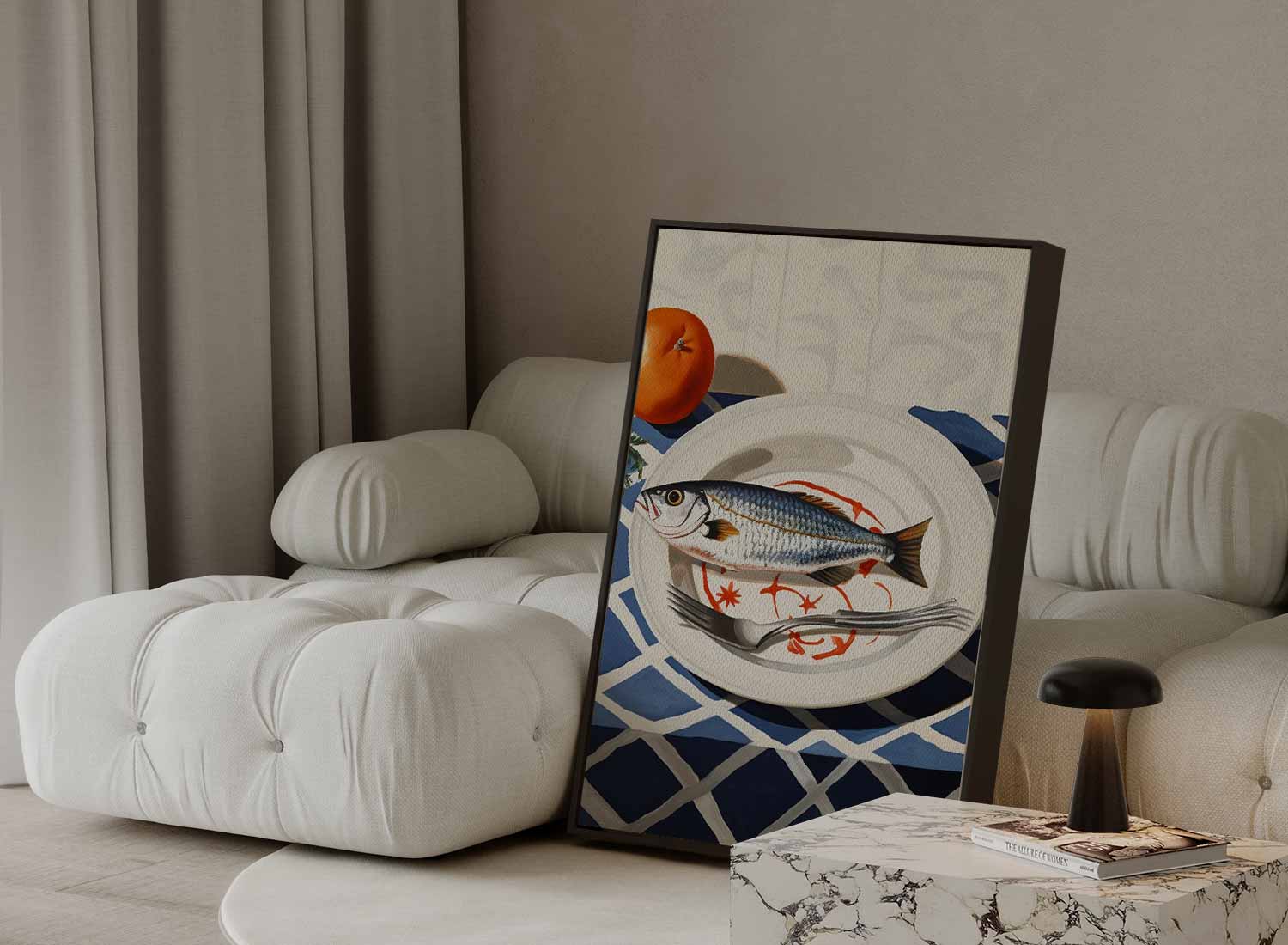 Sardine auf einem Teller