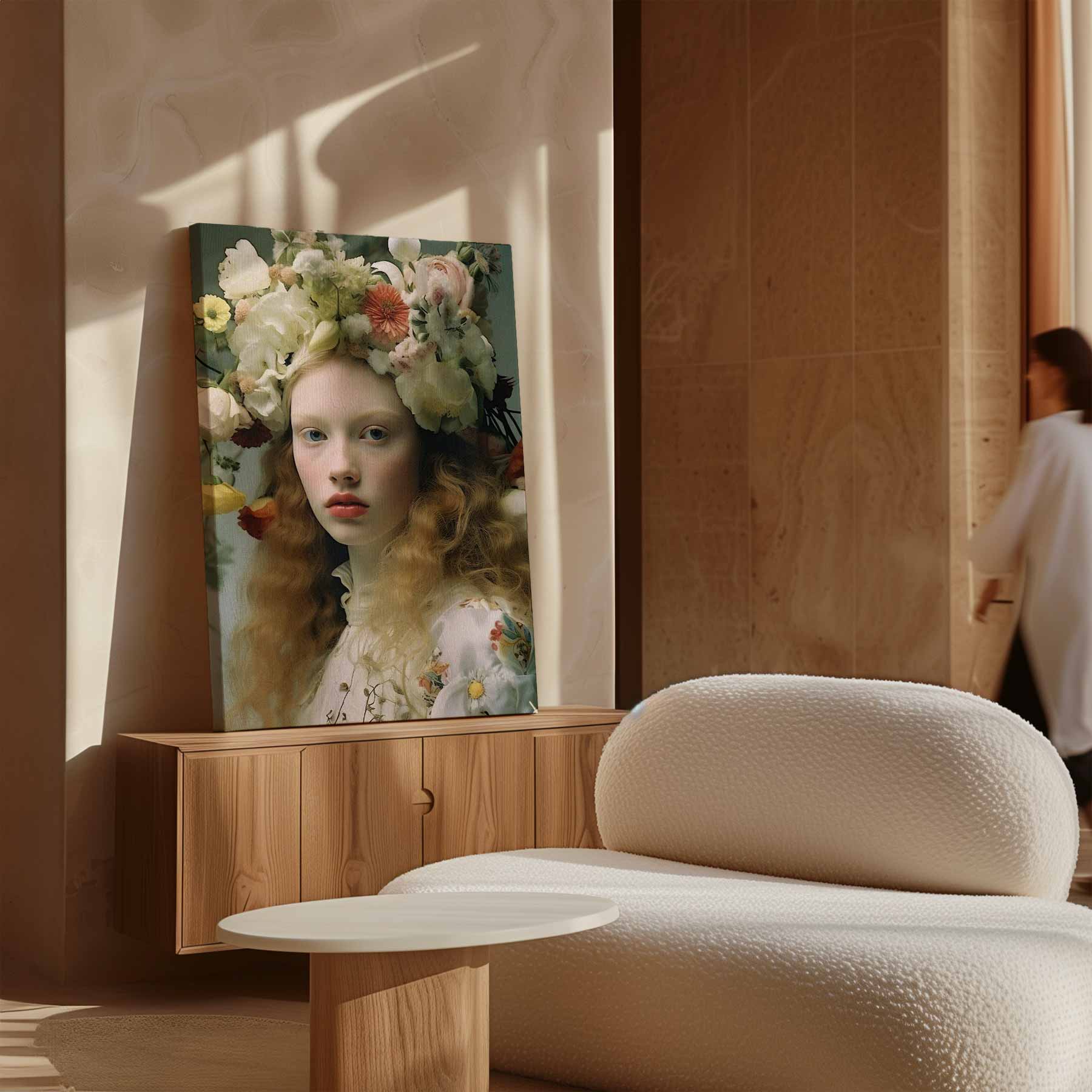 Portrait with flower crown II