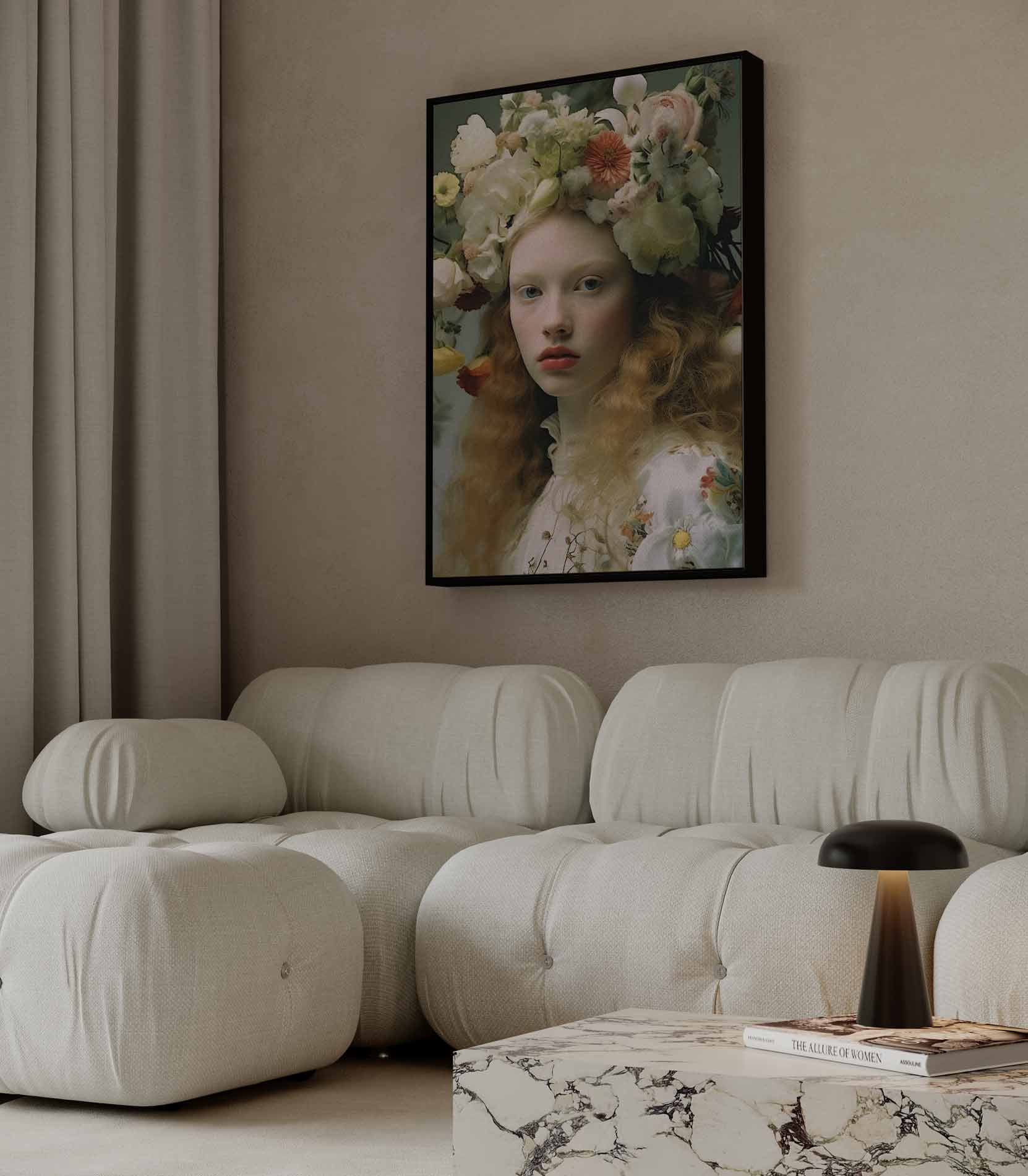 Porträt mit Blumenkrone II