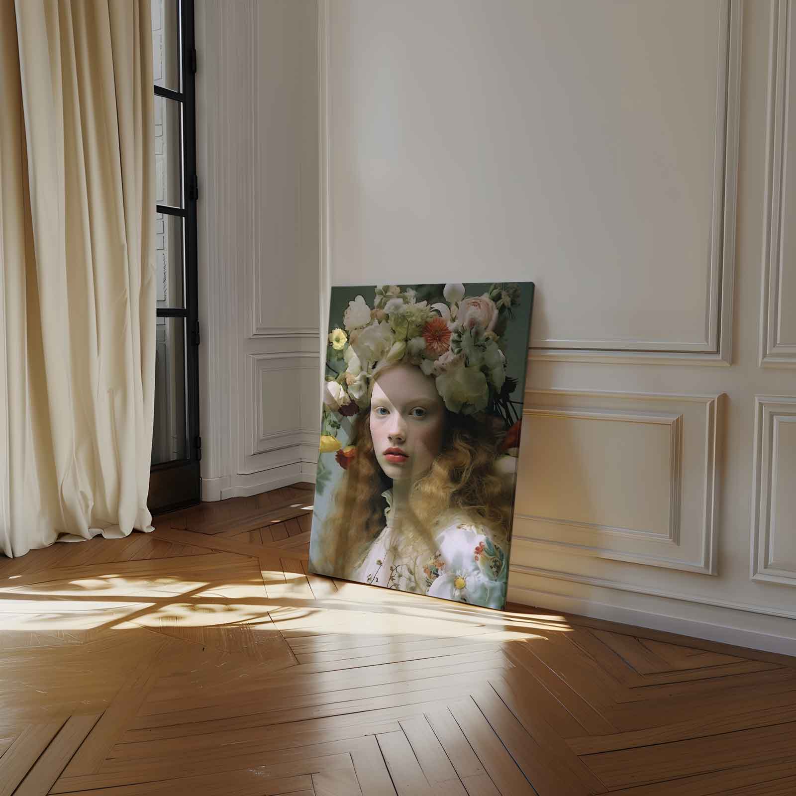 Portrait with flower crown II