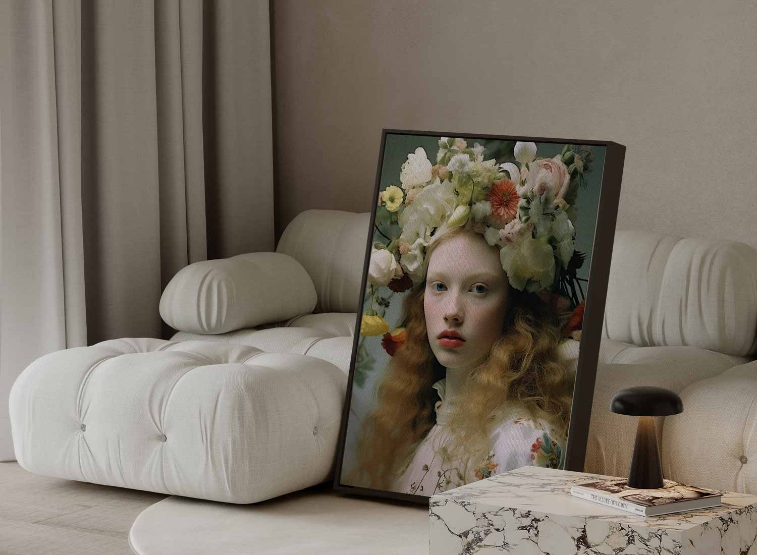 Portrait with flower crown II