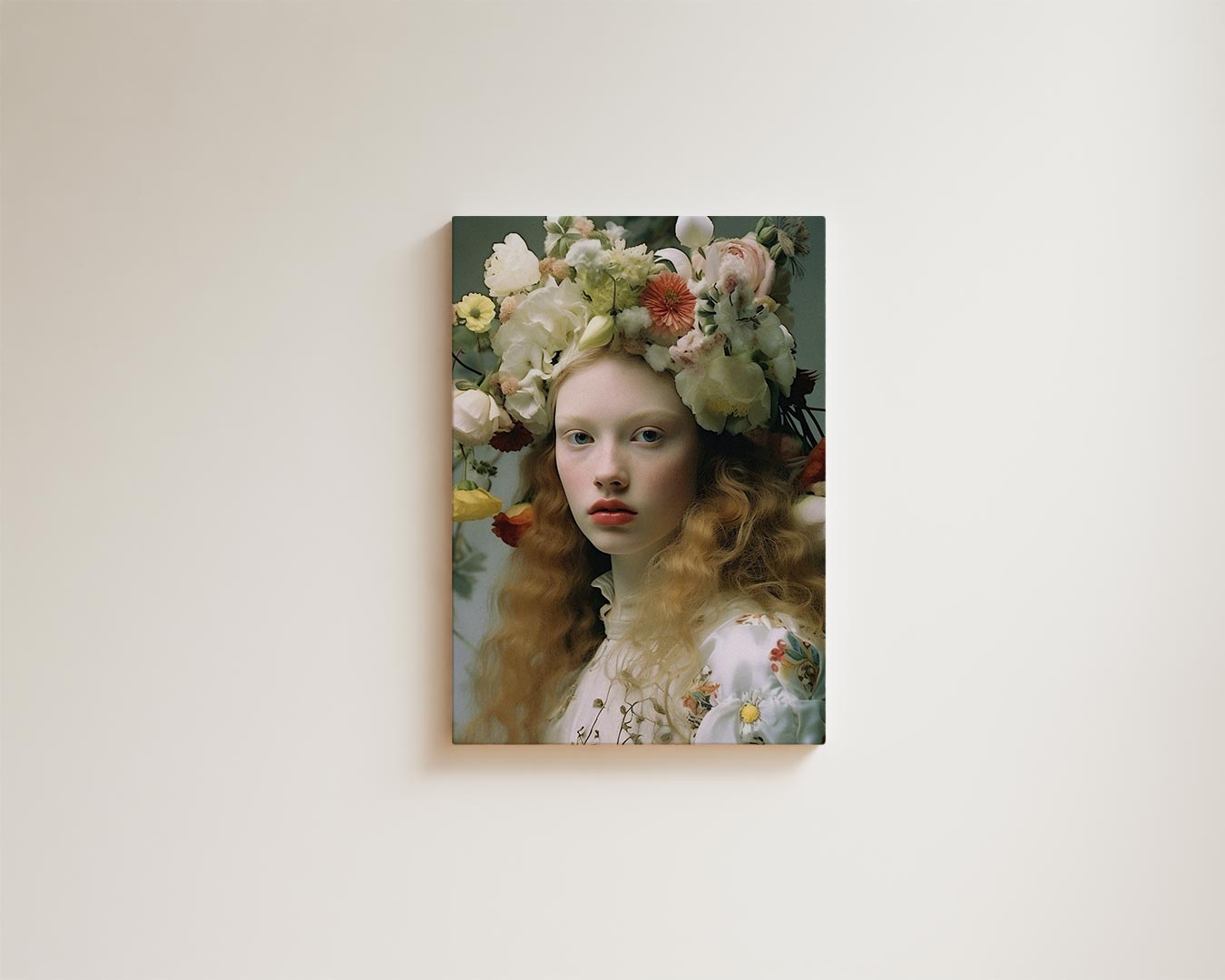 Portrait with flower crown II