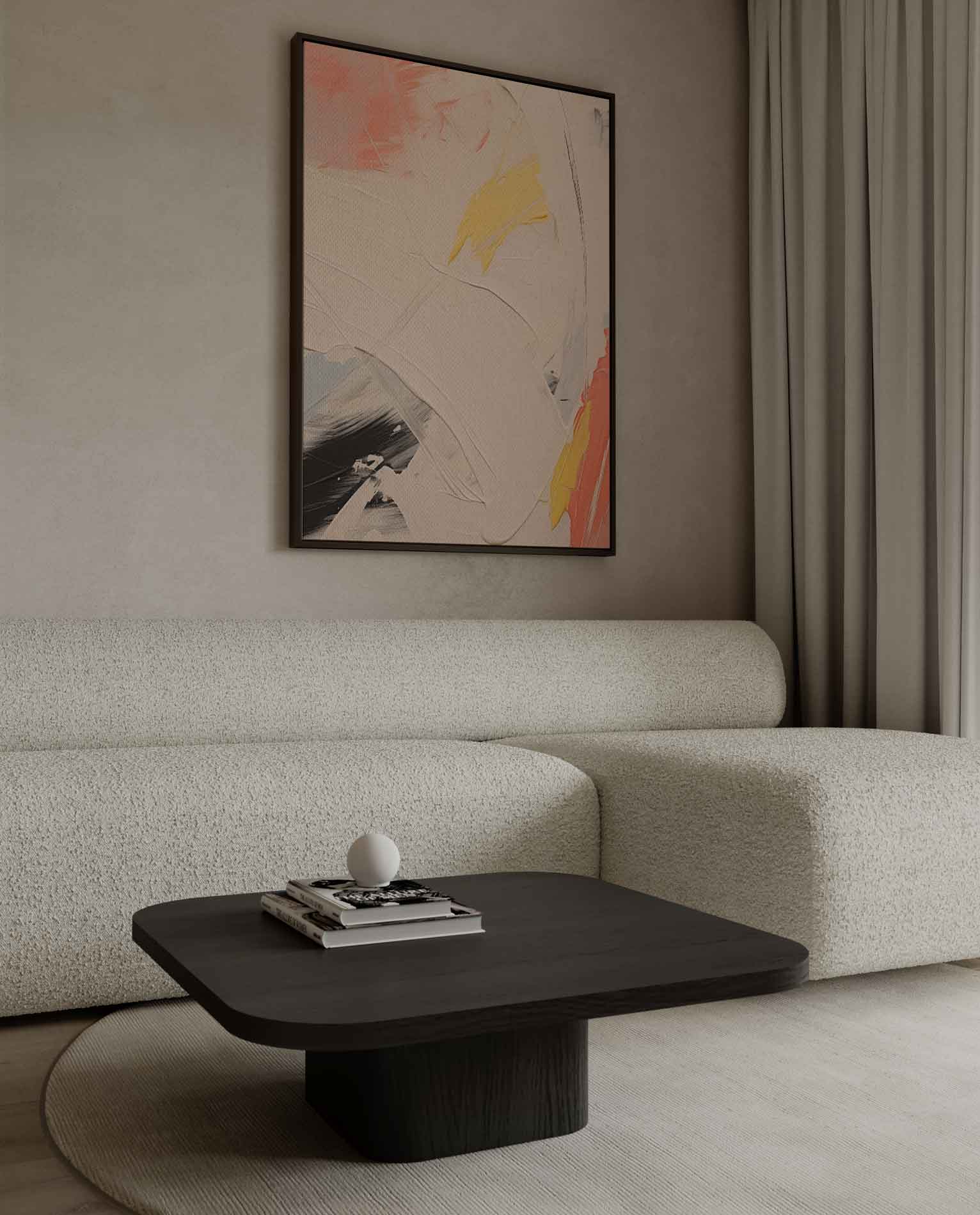 Abstract sunrise with yellow accents