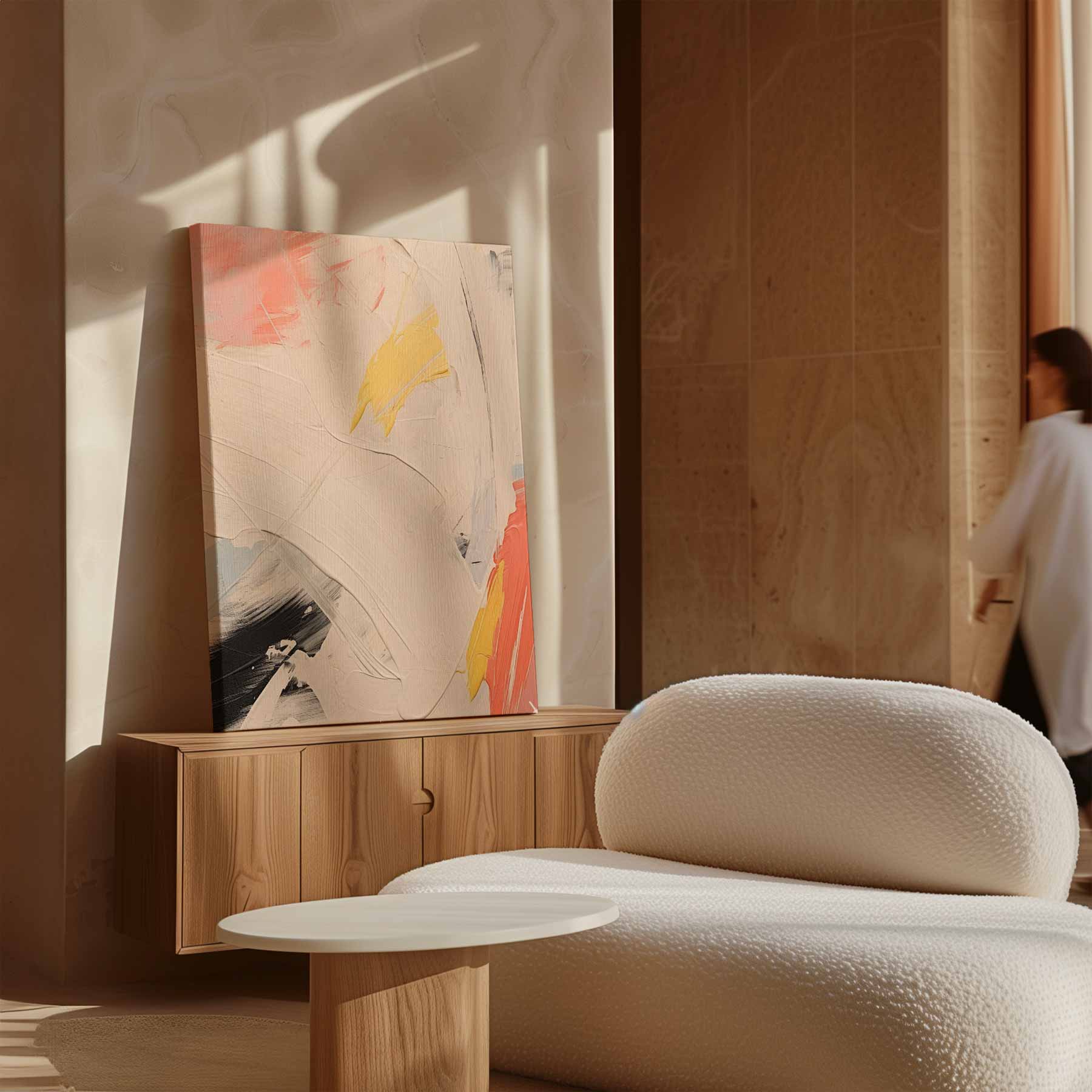 Abstract sunrise with yellow accents