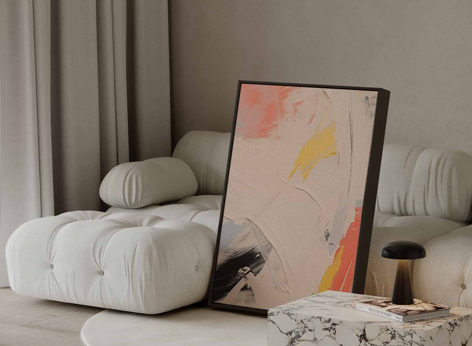 Abstract sunrise with yellow accents