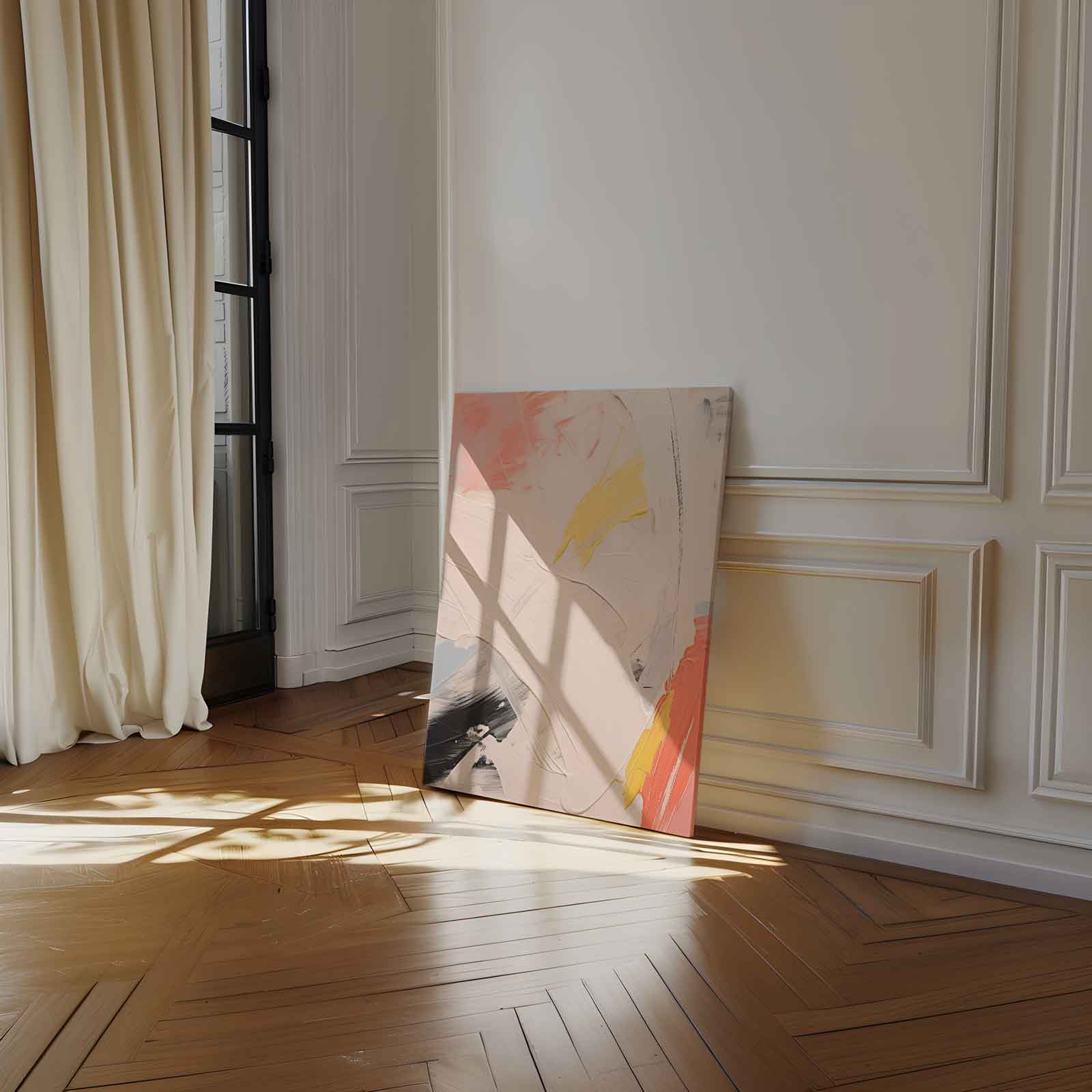 Abstract sunrise with yellow accents