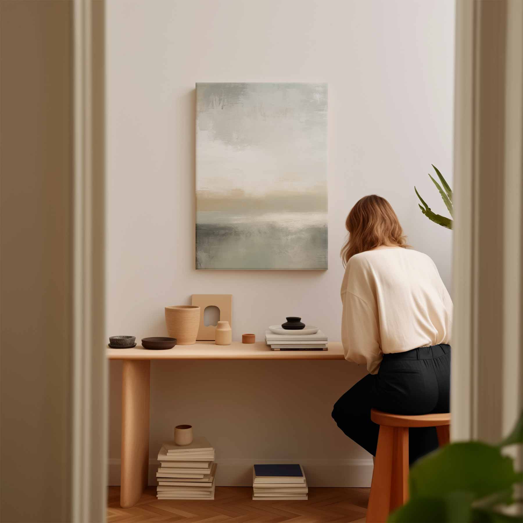 Zandwolk in neutrale tinten