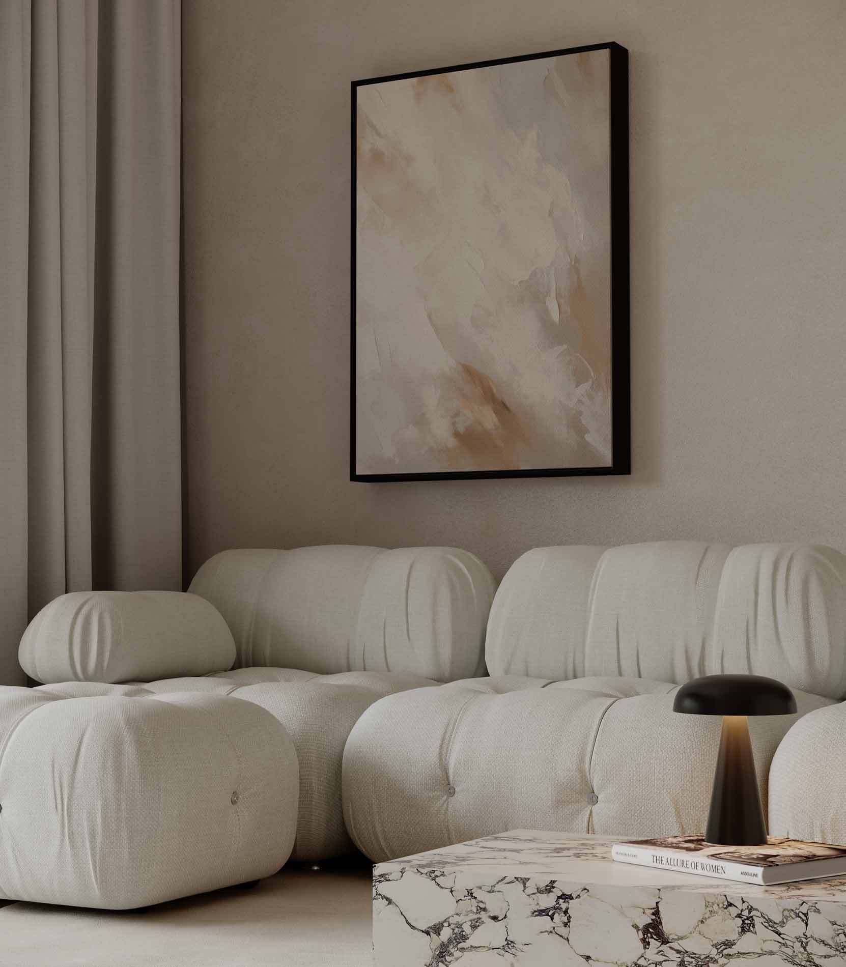 Warme Abstraktion in natürlichen Farben