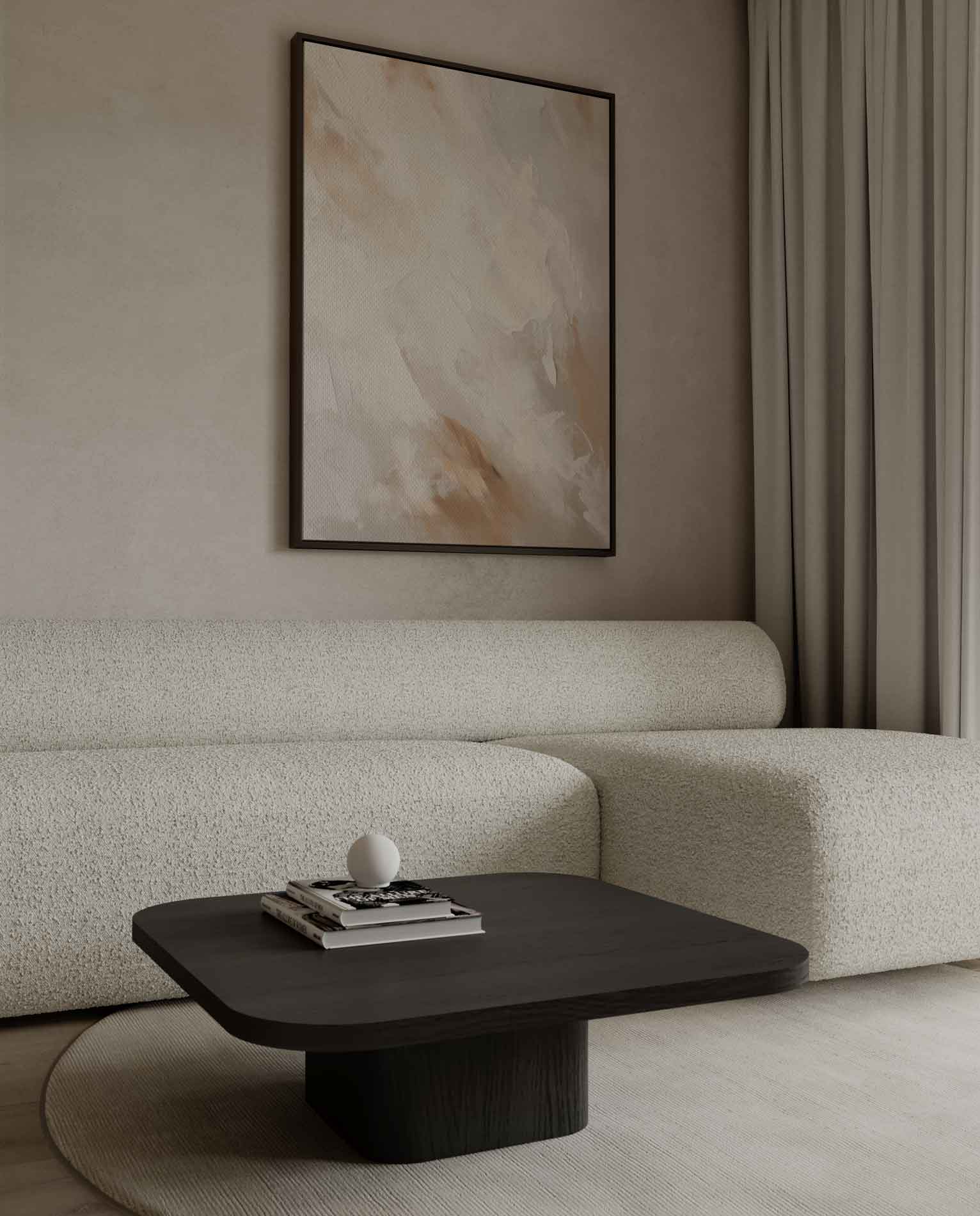 Warme abstractie in natuurlijke kleuren