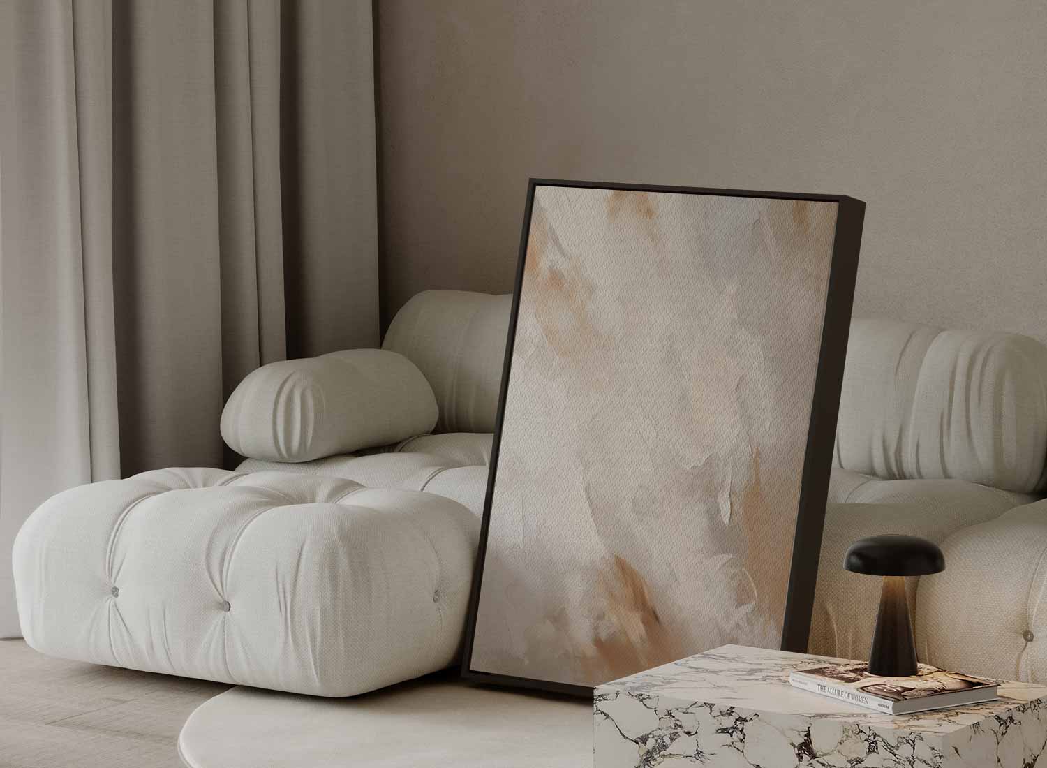 Warme abstractie in natuurlijke kleuren