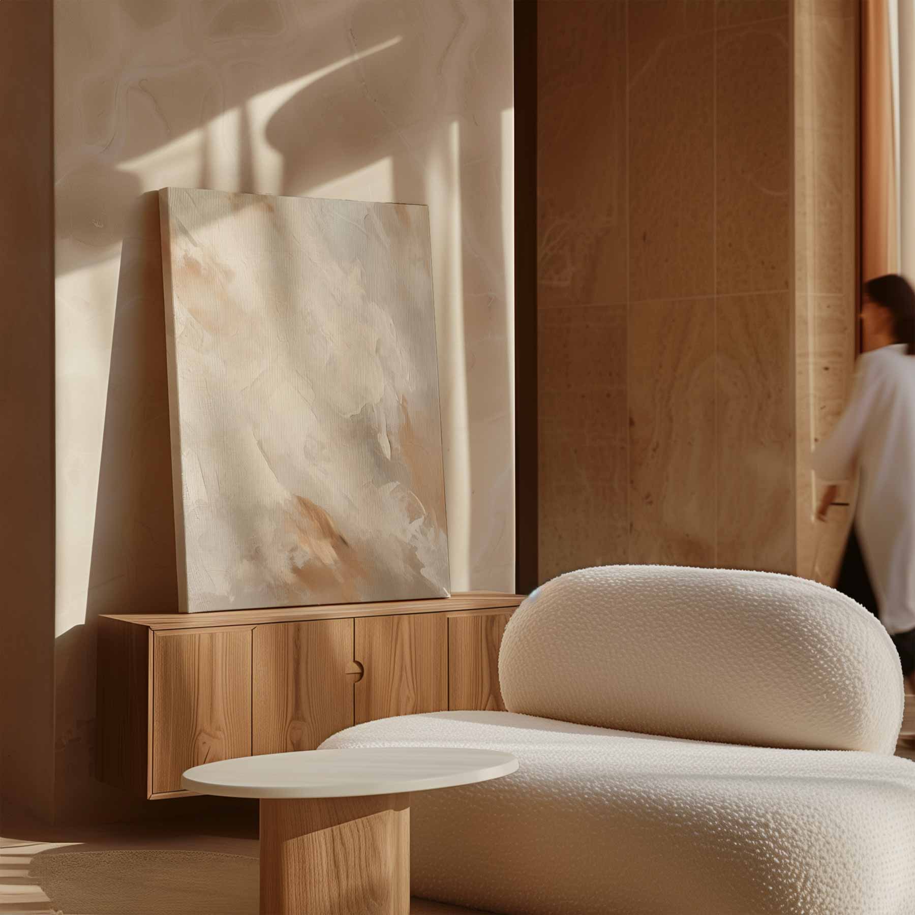 Warme abstractie in natuurlijke kleuren