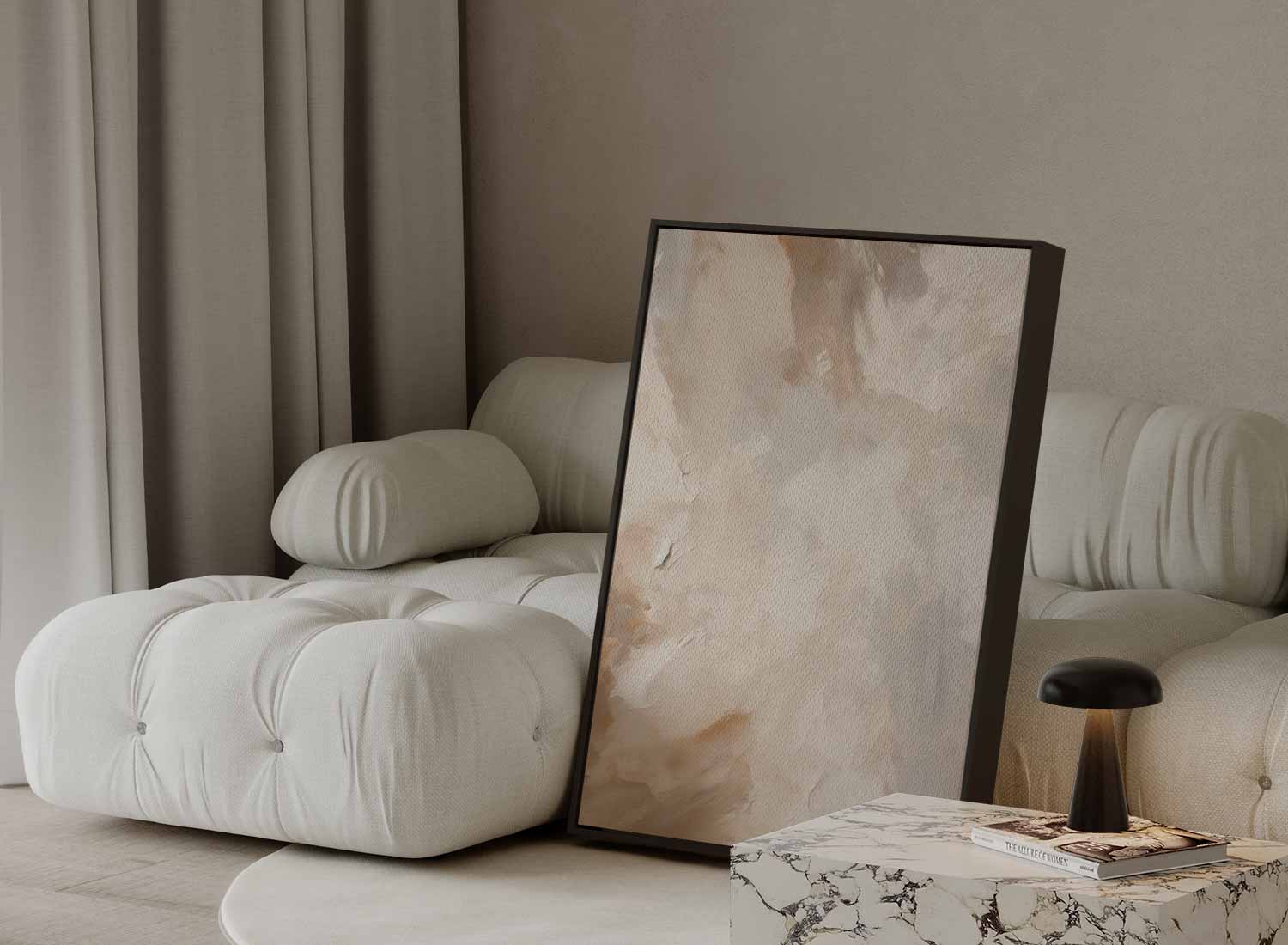 Earth tones in a flowing composition