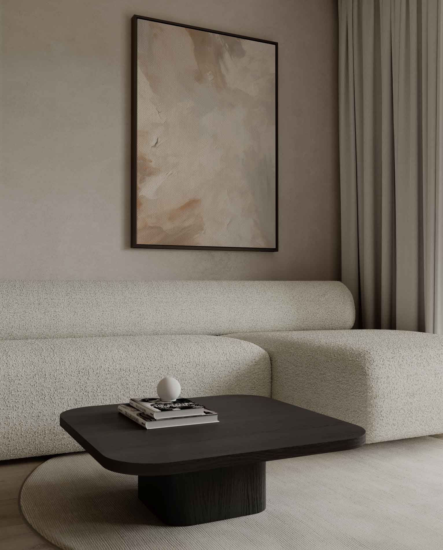 Erdtöne in fließender Komposition