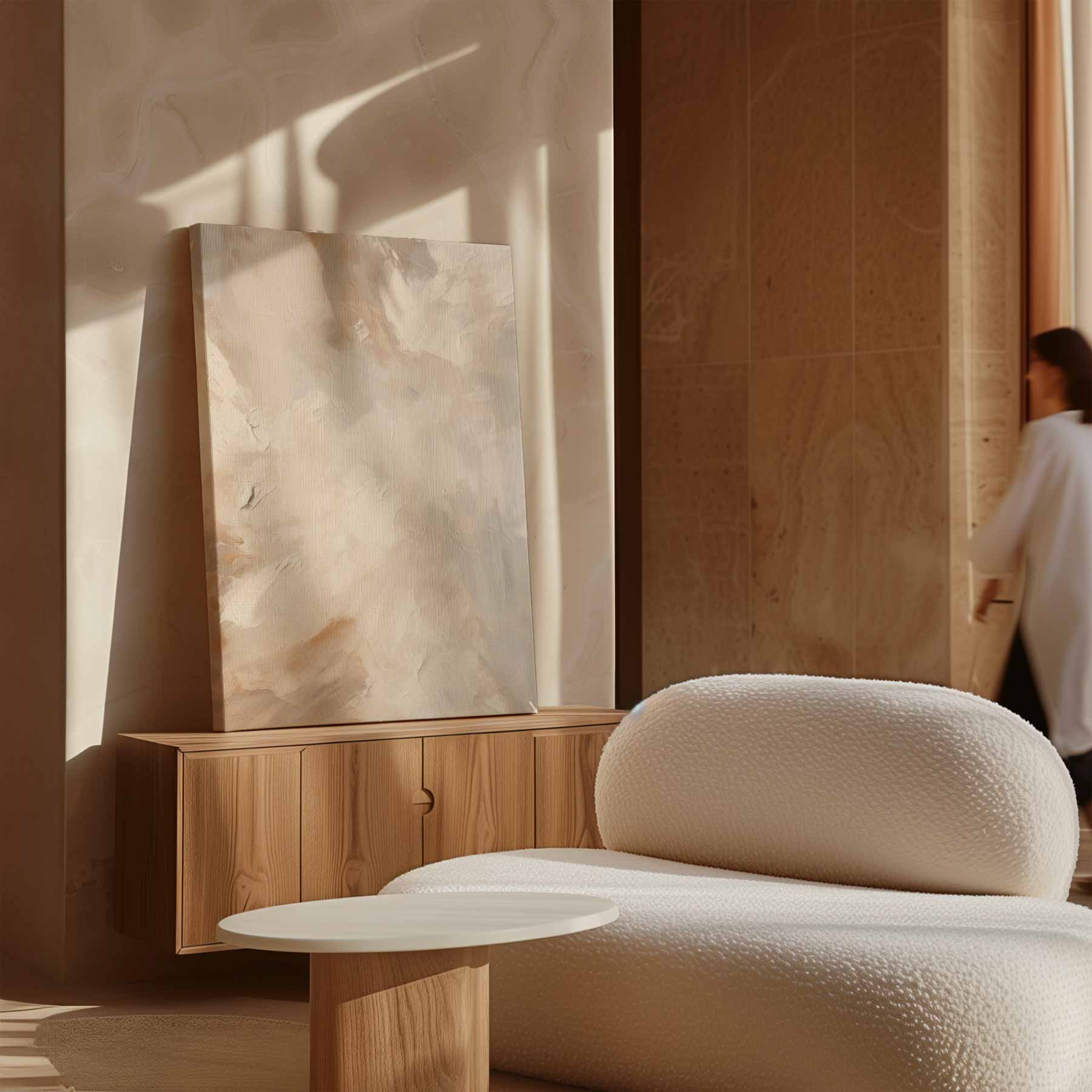 Erdtöne in fließender Komposition