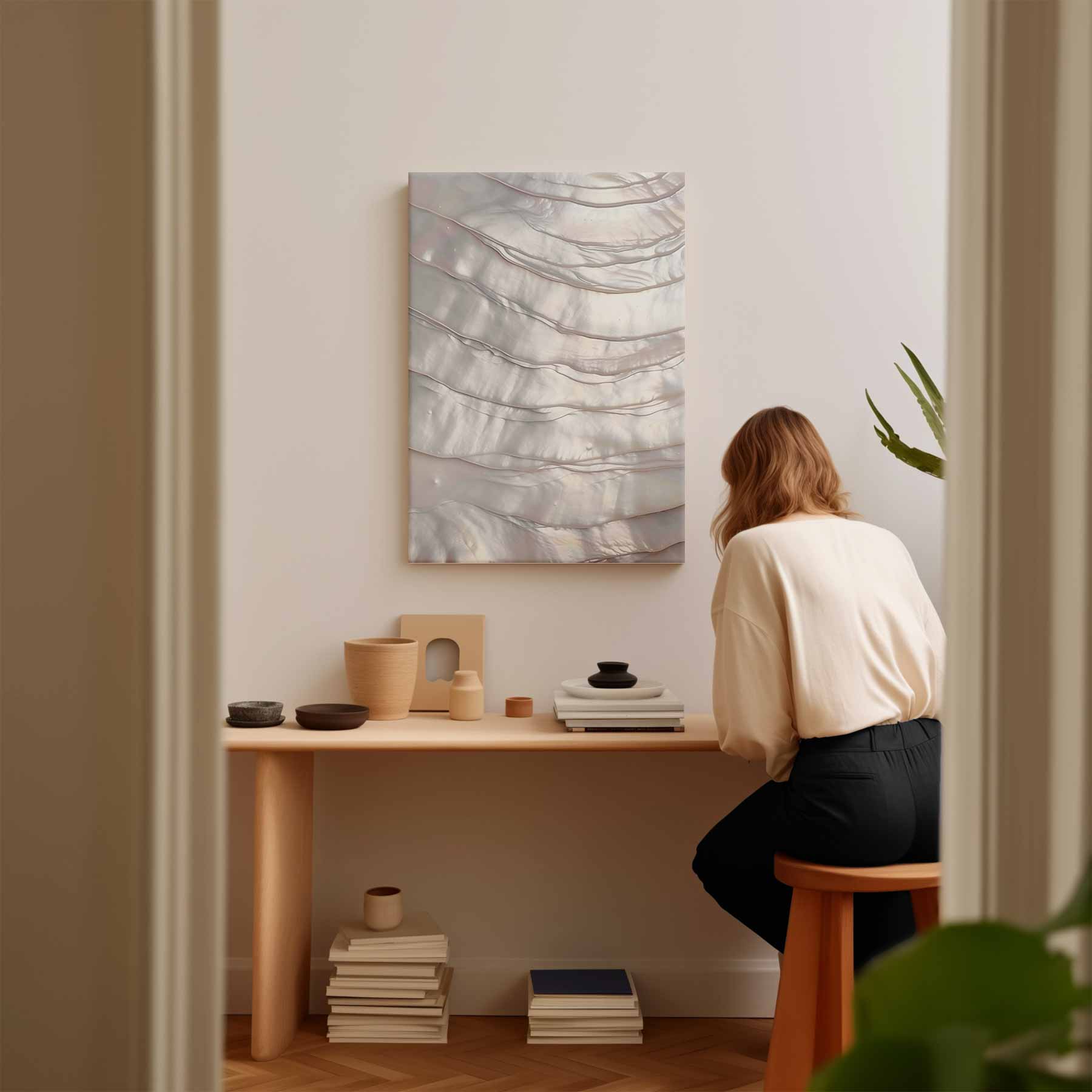 Perlmuttschichten in Licht