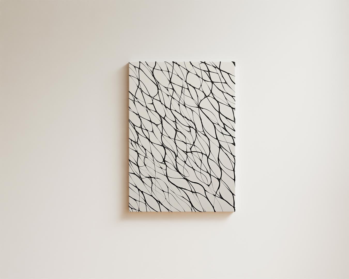 Organische Linien in Schwarz und Weiß