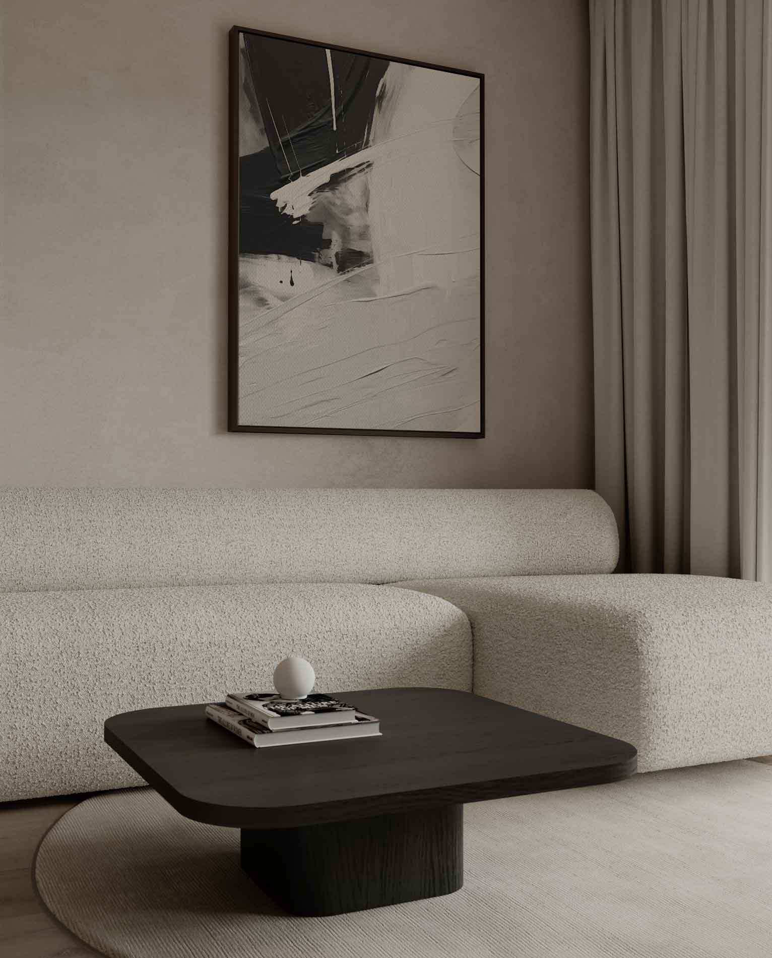 Abstract zwart-wit met strakke lijnen