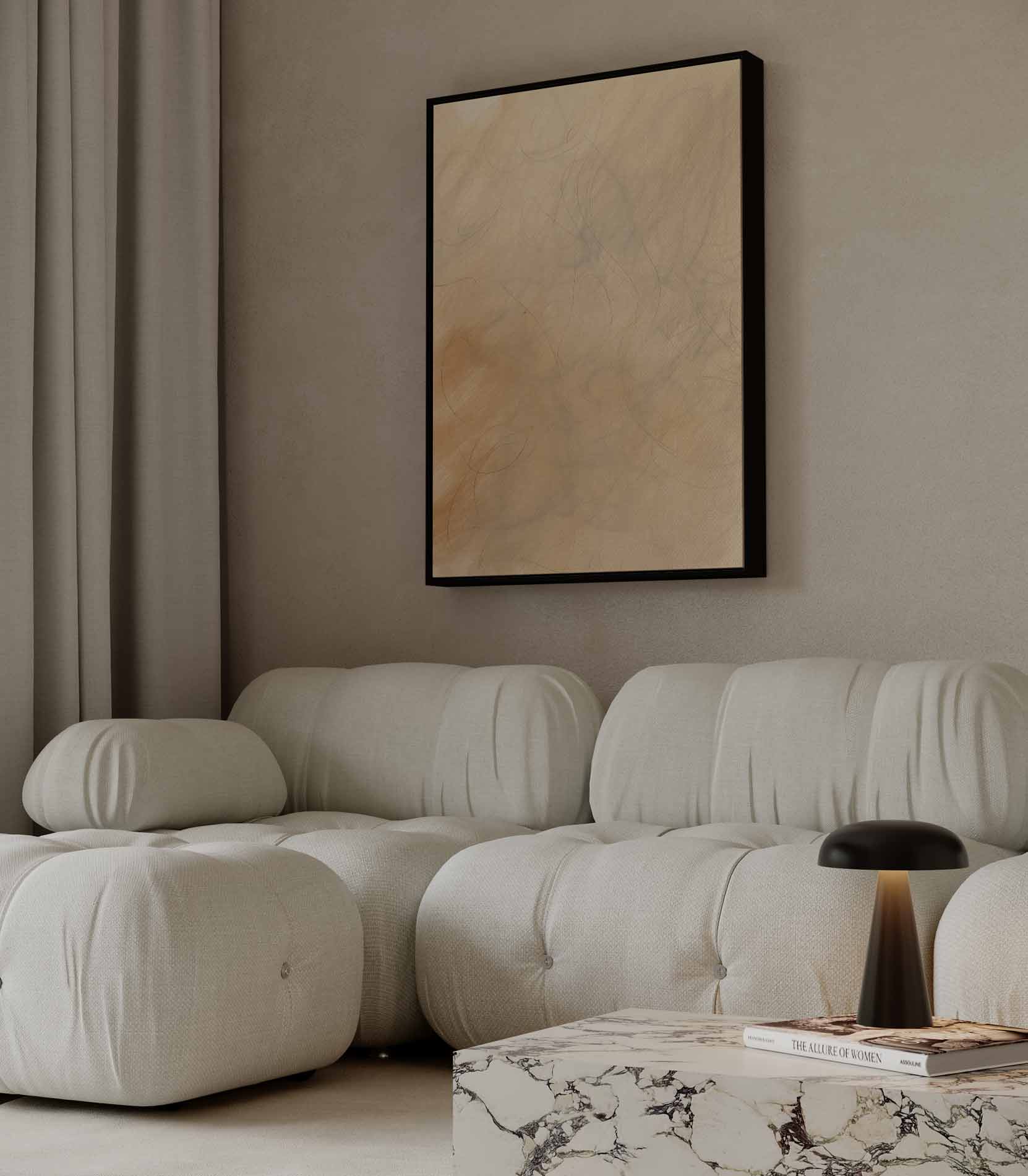 Organic shapes in warm tones