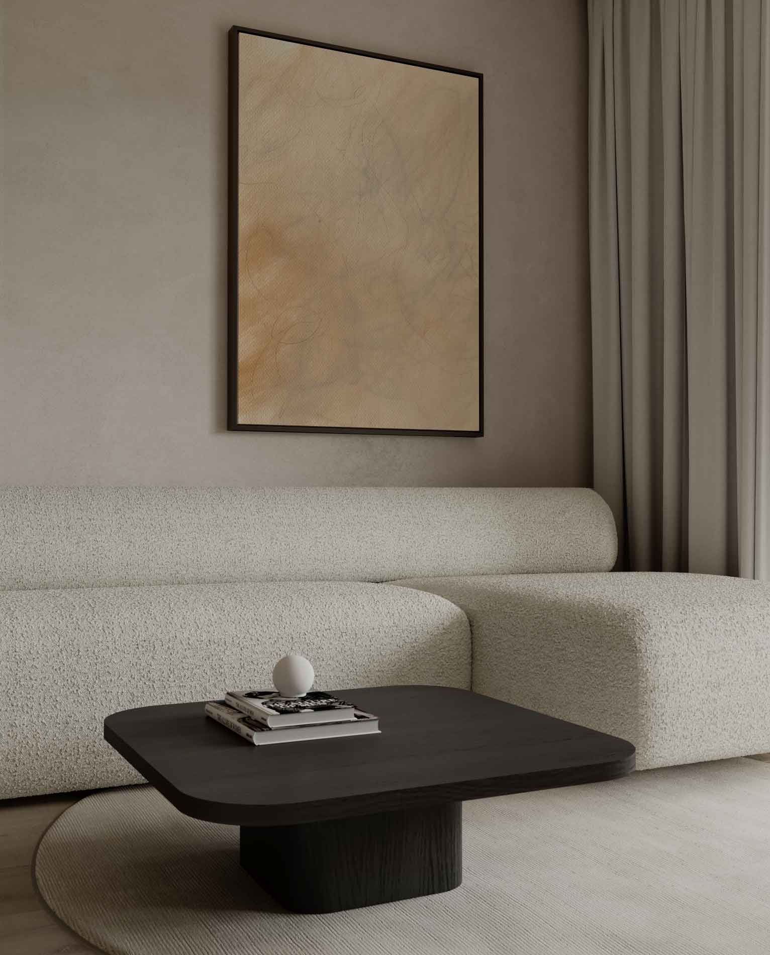 Organic shapes in warm tones