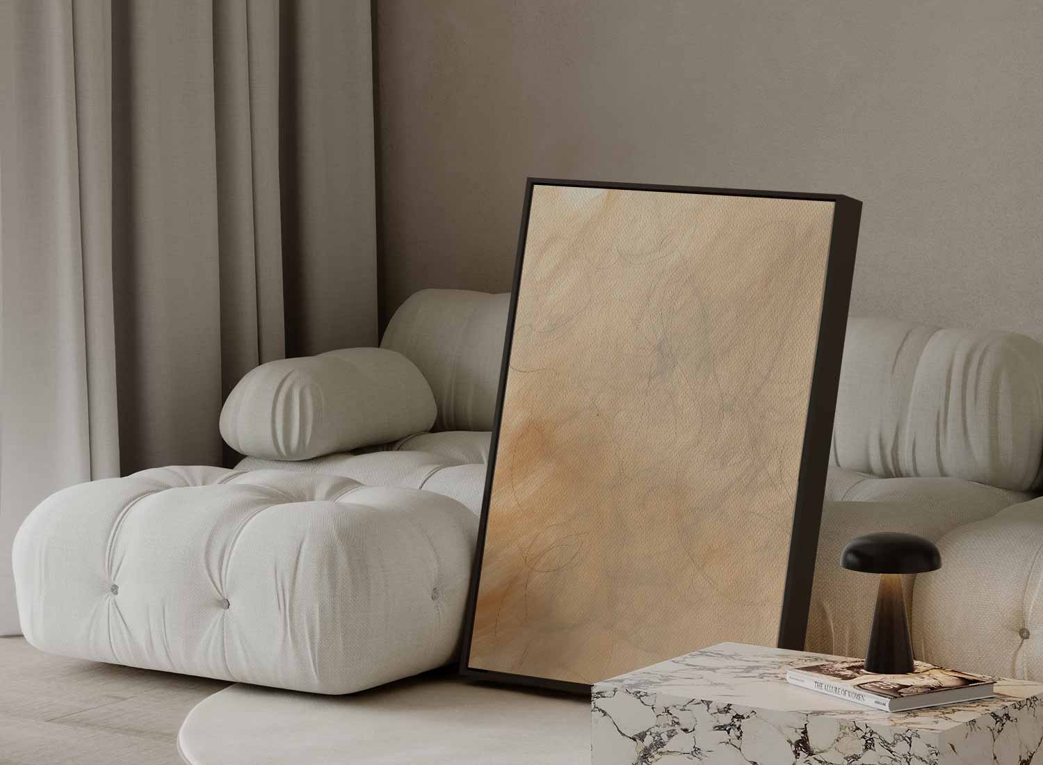 Organic shapes in warm tones