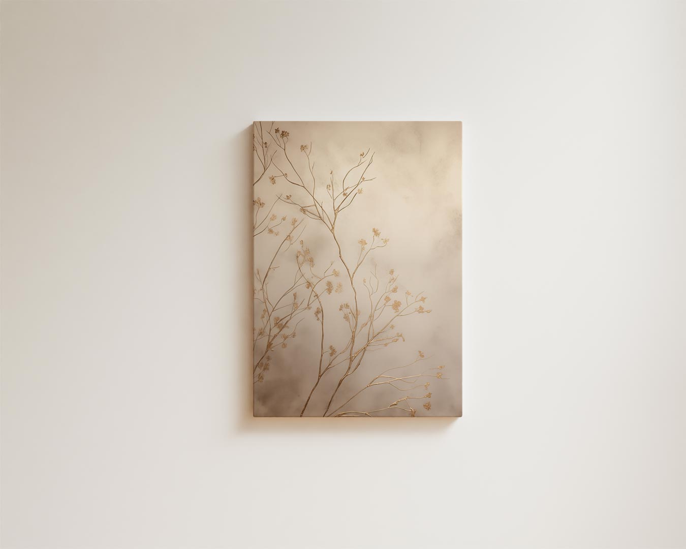 Gouden takken op beige achtergrond
