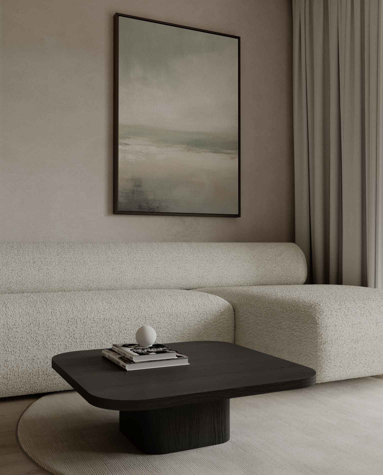 Zacht landschap in groentinten