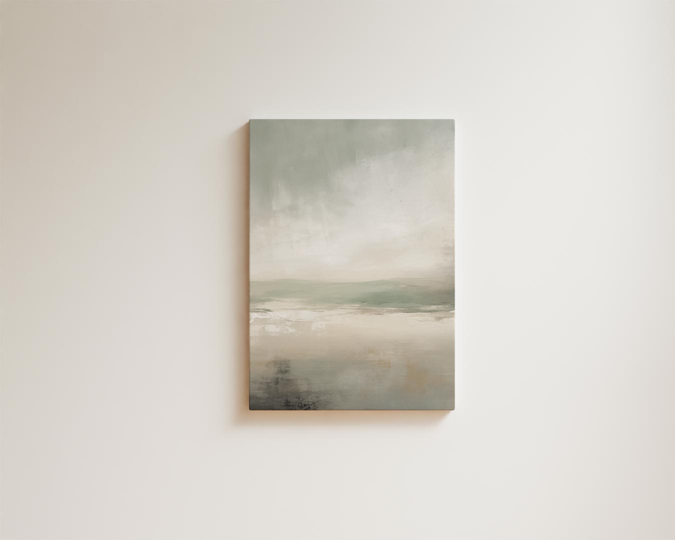 Zacht landschap in groentinten