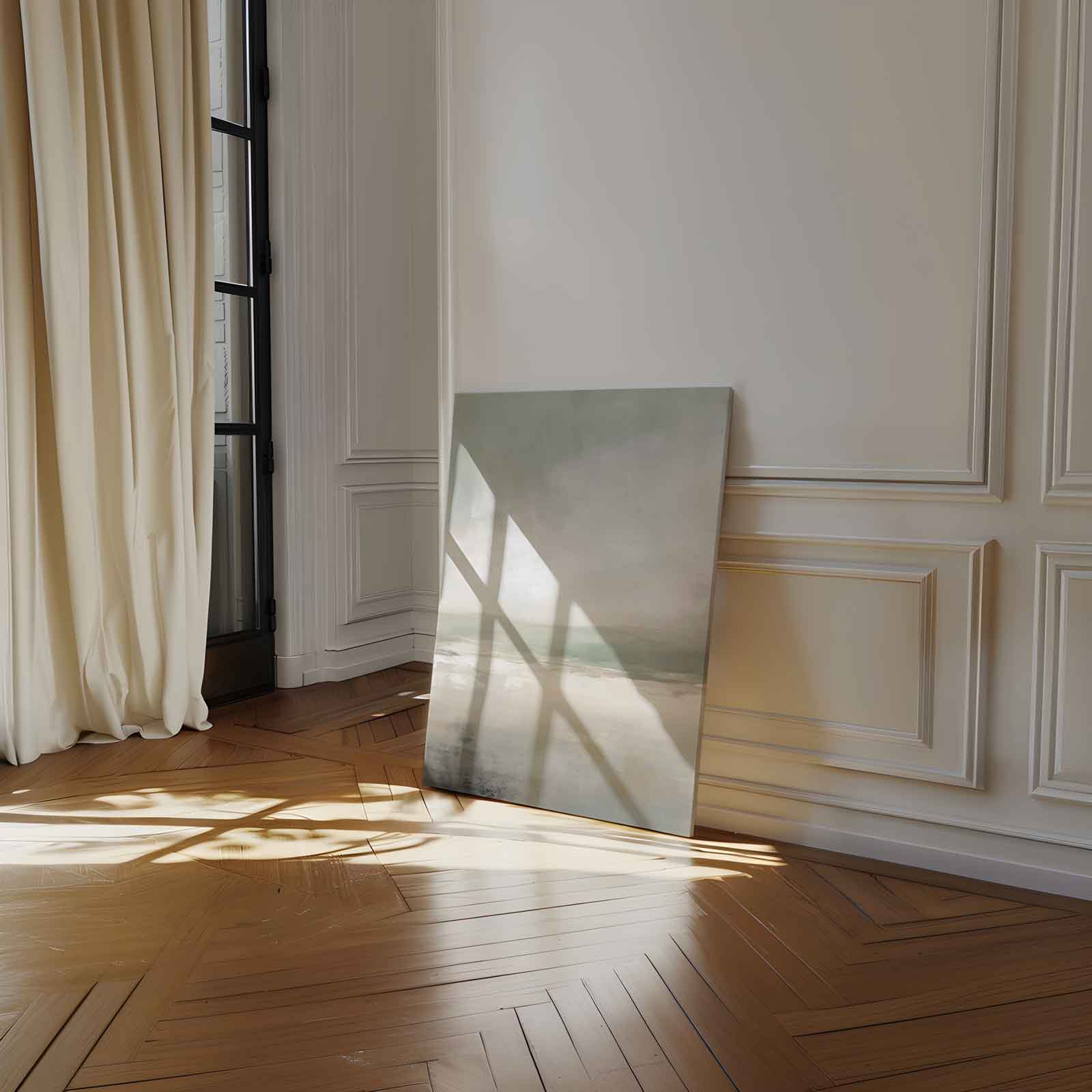 Zacht landschap in groentinten