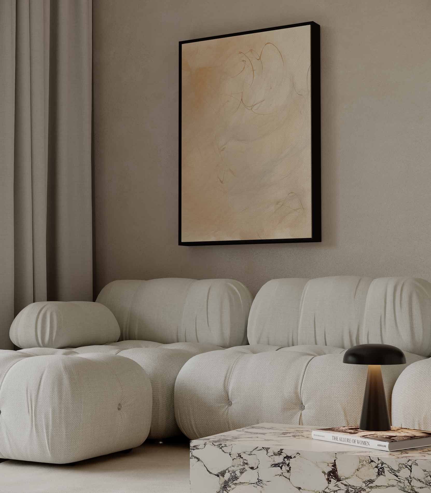 Abstract lines in peach color