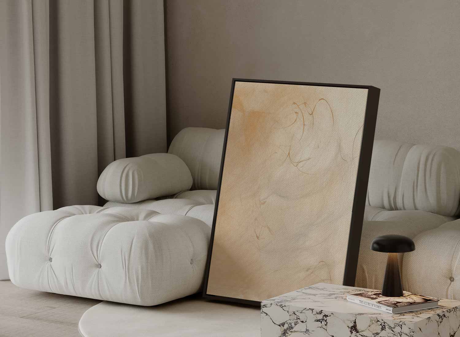 Abstrakte Linien in Pfirsichfarbe