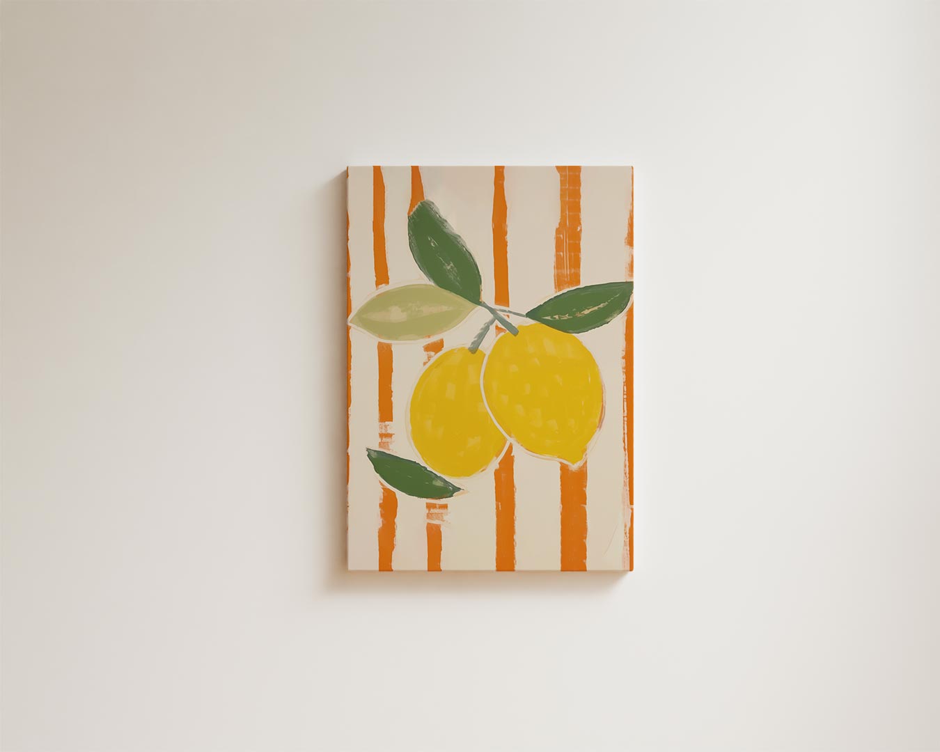Lemons on a striped background