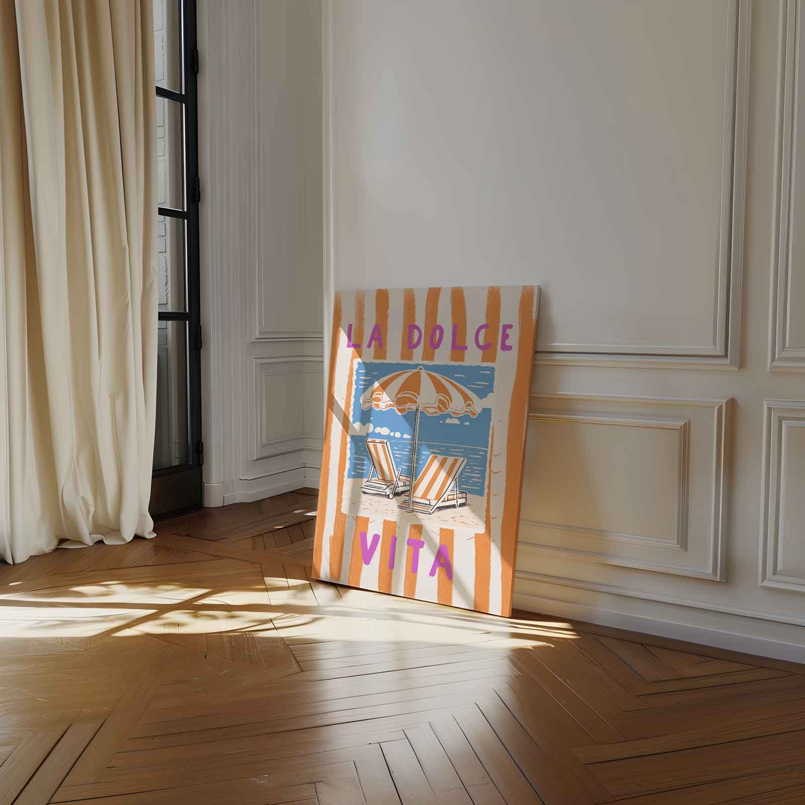 La dolce vita aan zee Kunstwerk-canvas-dibond-plexiglas-wanddecoratie-WallArtistic