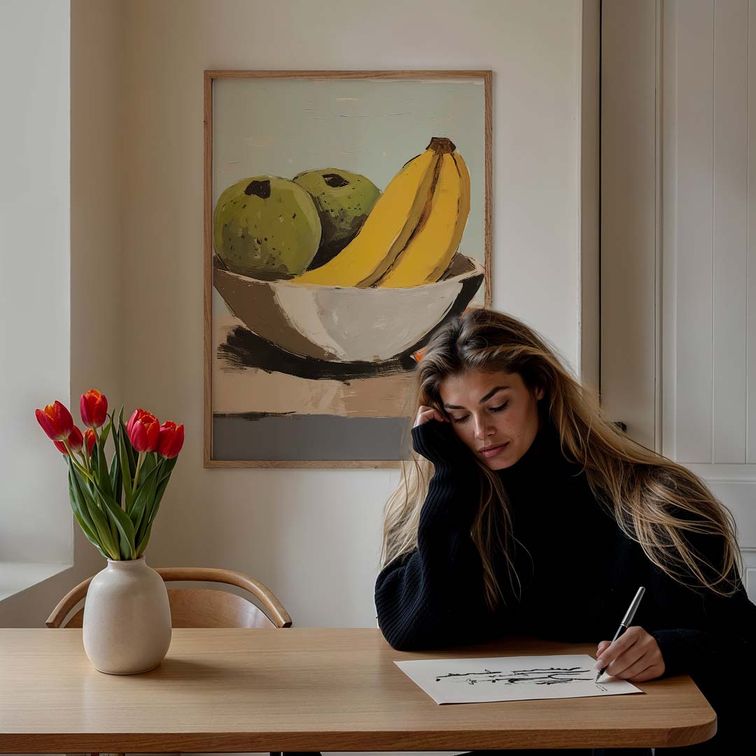 Tijdloze Fruitkom Kunstposter-WallArtistic