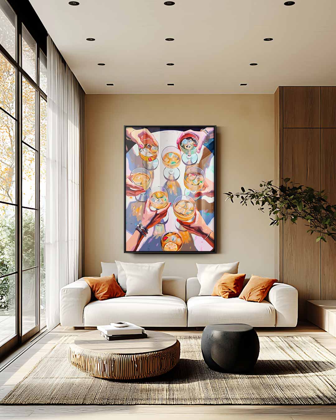 Vriendschapstoast in Kleur Kunstwerk-canvas-dibond-plexiglas-wanddecoratie-WallArtistic