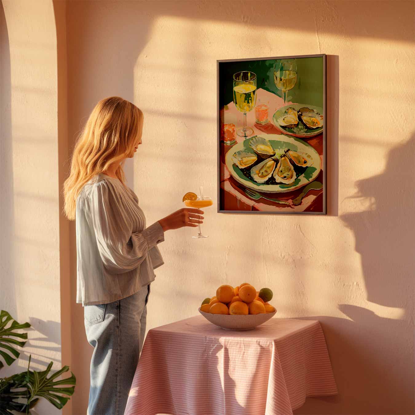 Elegante Oester Avond Poster-WallArtistic