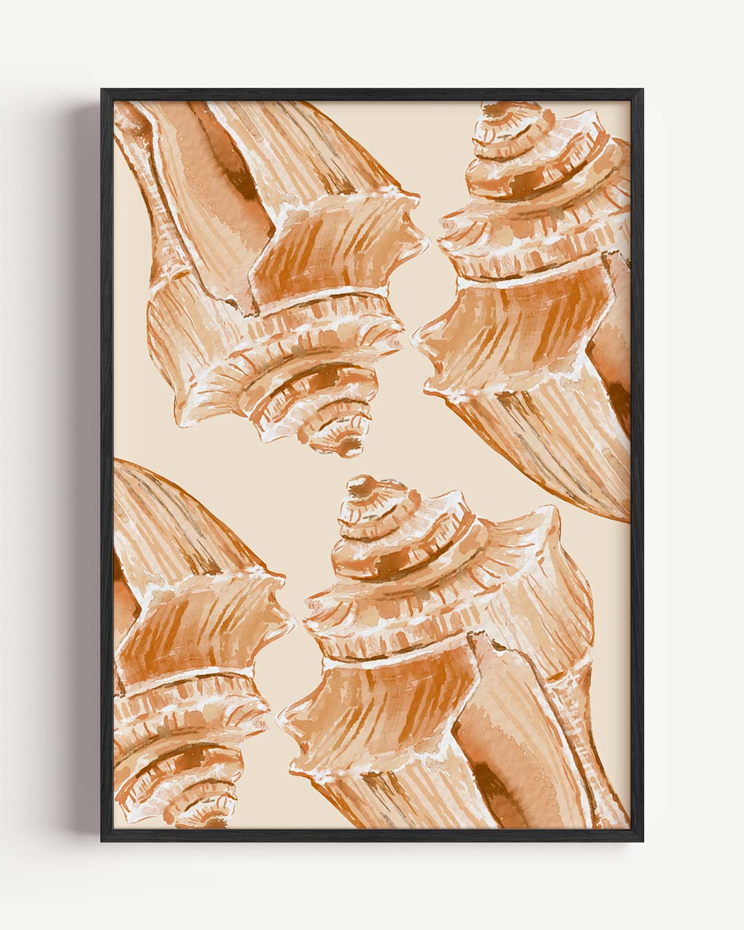 Oranje Schelpen Poster-WallArtistic