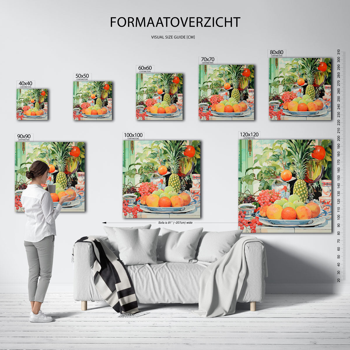 Fruit en servies Poster